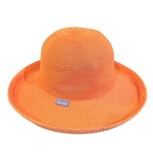 Wallaroo Hat Company Women's Orange Woven Sun‎ Hat Victoria Size M Travel SPF50